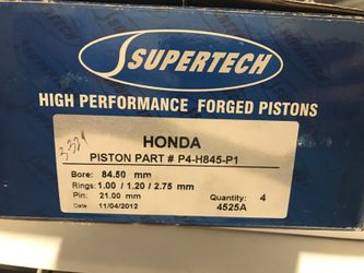 84.5 MM Pistons for Honda B series