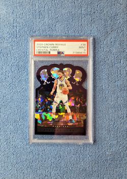 Stephen Curry 2020 Crown Royale Crystal Purple /25 #38 Psa 9 Golden State Warriors 