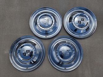 Original 1956 Studebaker Car 15" Hubcap Wheelcover Center Cap Set Of 4
