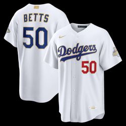 Mookie betts 2026 Gold collection stadium jersey