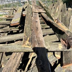 Redwood Scraps Weathered for Projects 