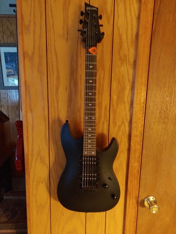 Laguna LE50 Short Scale Electric Guitar Satin Black Humbuckers