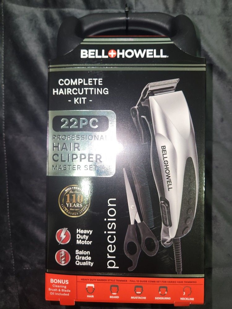 Complete Professional 22PCs Hair Clipper Master Set Bell + Howell