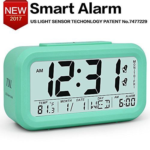 LCD Night Light Electronic Smart Digital Alarm Clock Temperature Date Display 0428 b30 06