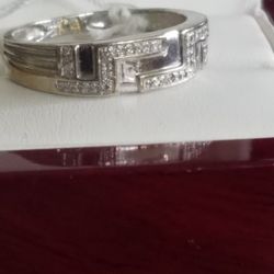 14k White Gold Diamond Ring Size 10