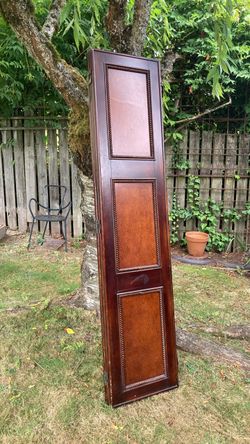 Vintage wood carved 3-panel room divider