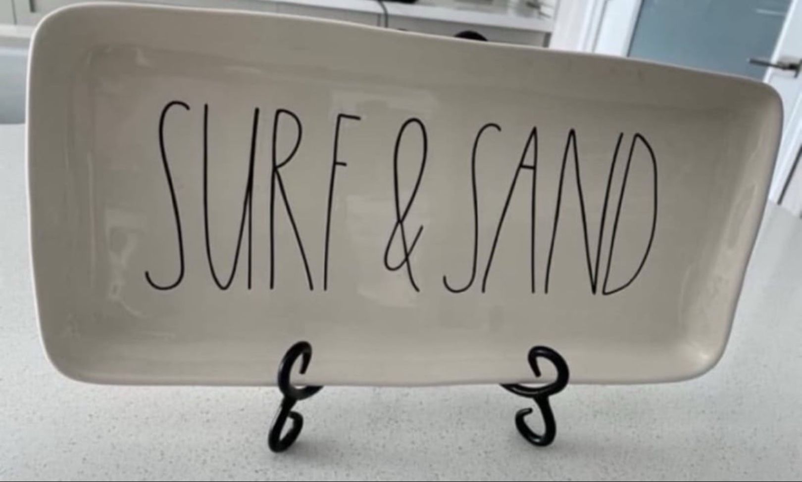 NEW RAE DUNN 2017 SURF & SAND PLATTER (STAND NOT INCLUDED)