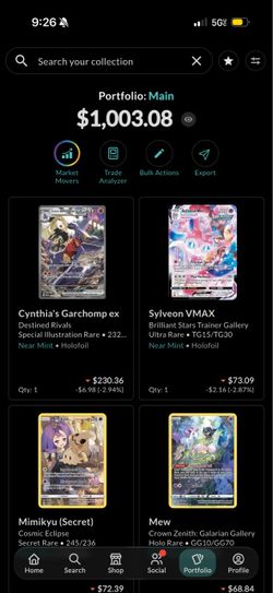Pokemon lot $1000