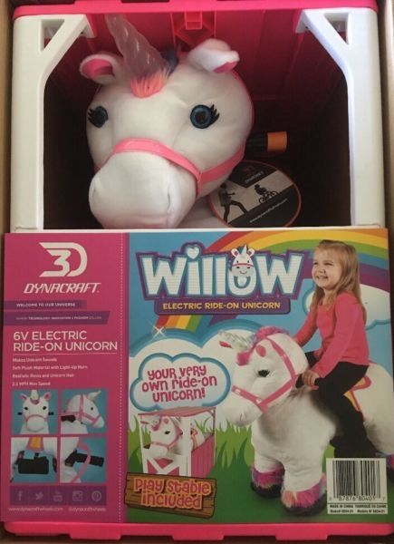 Willow Electric Ride On Unicorn Play Stable Includedl