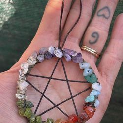 Elemental Stone Wrapped  Pentacle 