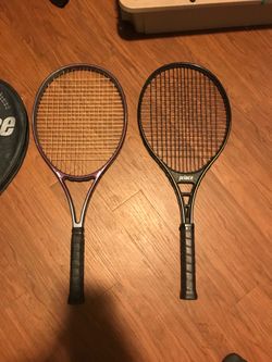 Two prince tennis racquet