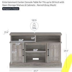 48” Tv Stand Grey Wash Color