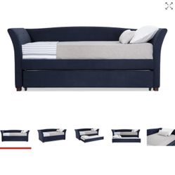 Trundle Bed Blue Color Twin Size 