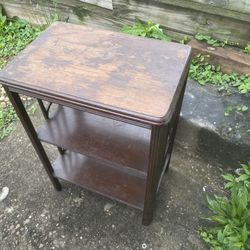 Antique Early 1900s Night Stand Solid Oak 