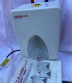 Camplux 2.5-Gallon Mini Electric Tank Water Heater, 1440W, White