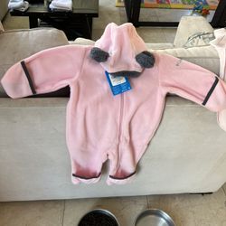 Columbia 6-12 Months Baby Girl Bunting Snow Suit Fleece New 