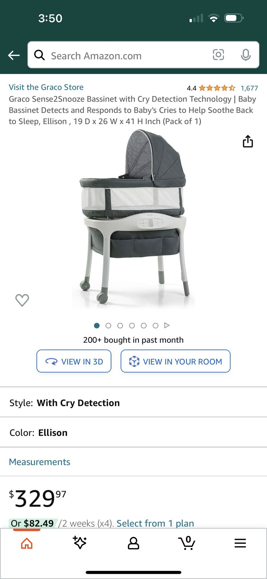 Cry Detection Bassinet 
