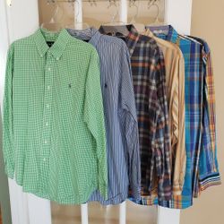 Various Mens Button-down Shirts- Size: L -$20 Each