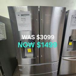 28 Cu. Ft. 4 Door Refrigerator Smart With ICE And Water Dispenser 