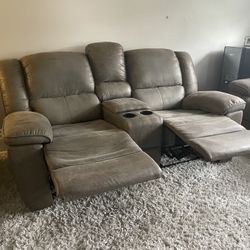 Reclining Leather Couch set