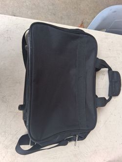 Black Nylon Laptop Messenger Bag