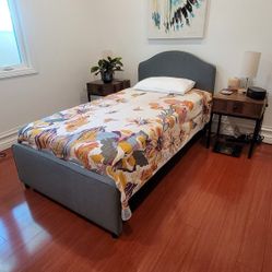IKEA (RAMNEFJALL) Upholstered Twin Bed Frame (mattress not included)