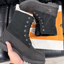 Timberland Authentic WP Fleece Fold Down Black Nubuck