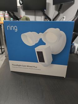 New Ring Floodlight Cam Wired Plus 1080p HD Security Camera