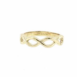 Woman’s Ladies 10k Yellow Gold Infinity Symbol Band Ring Size 7.5 GP3139992