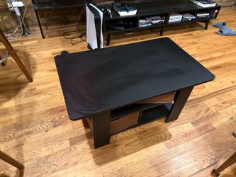 Black wooden coffee table