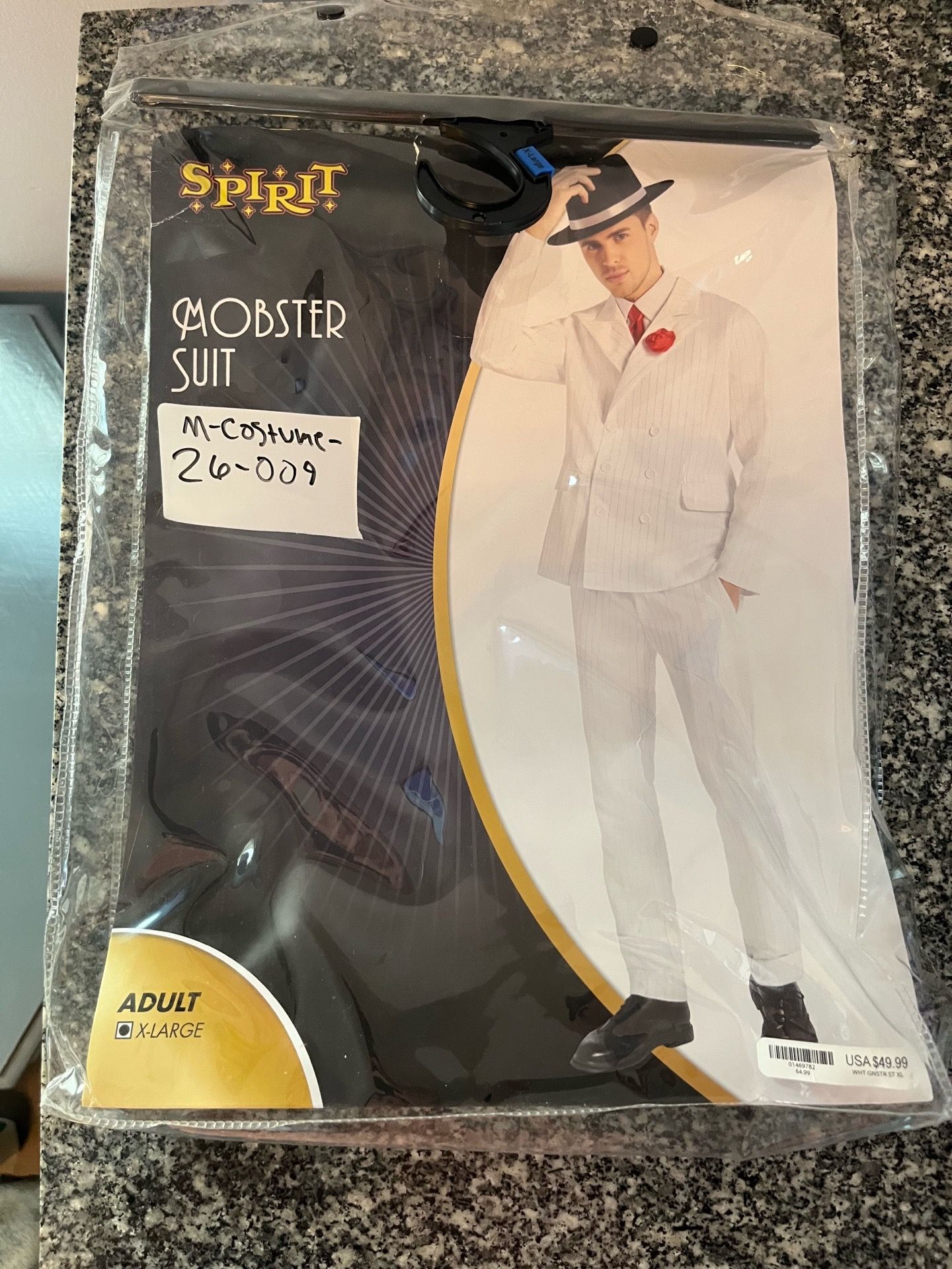 Spirit Halloween Mobster Suit Costume Adult Medium