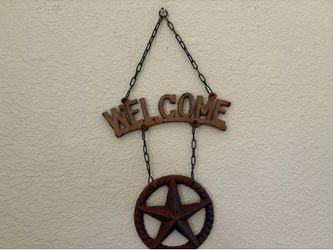 Cast Iron Rustic “WELCOME” Sign