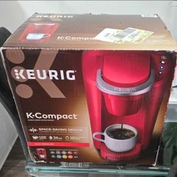 New in box Keurig K-Compact Single-Serve K-Cup Pod Coffee Maker in Imperial Red. 