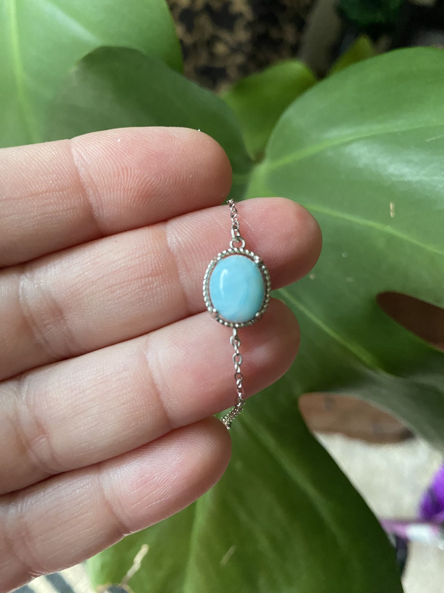 Sterling Silver Larimar Bracelet