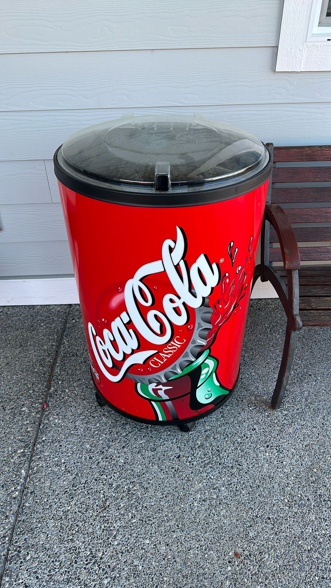 coco cola cooling ice chest