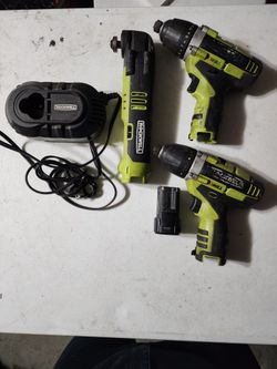 Rockwell 12V 3-tool set with charger/battery/rockwell bag