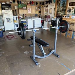 Bench and Weight Set