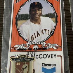 NEW VTG-San Francisco Giants lapel pin and card backs by Chevron. Willie McCovey (#44)