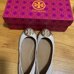 TORY BURCH Minnie Cap-toe Leather Ballet Last one 