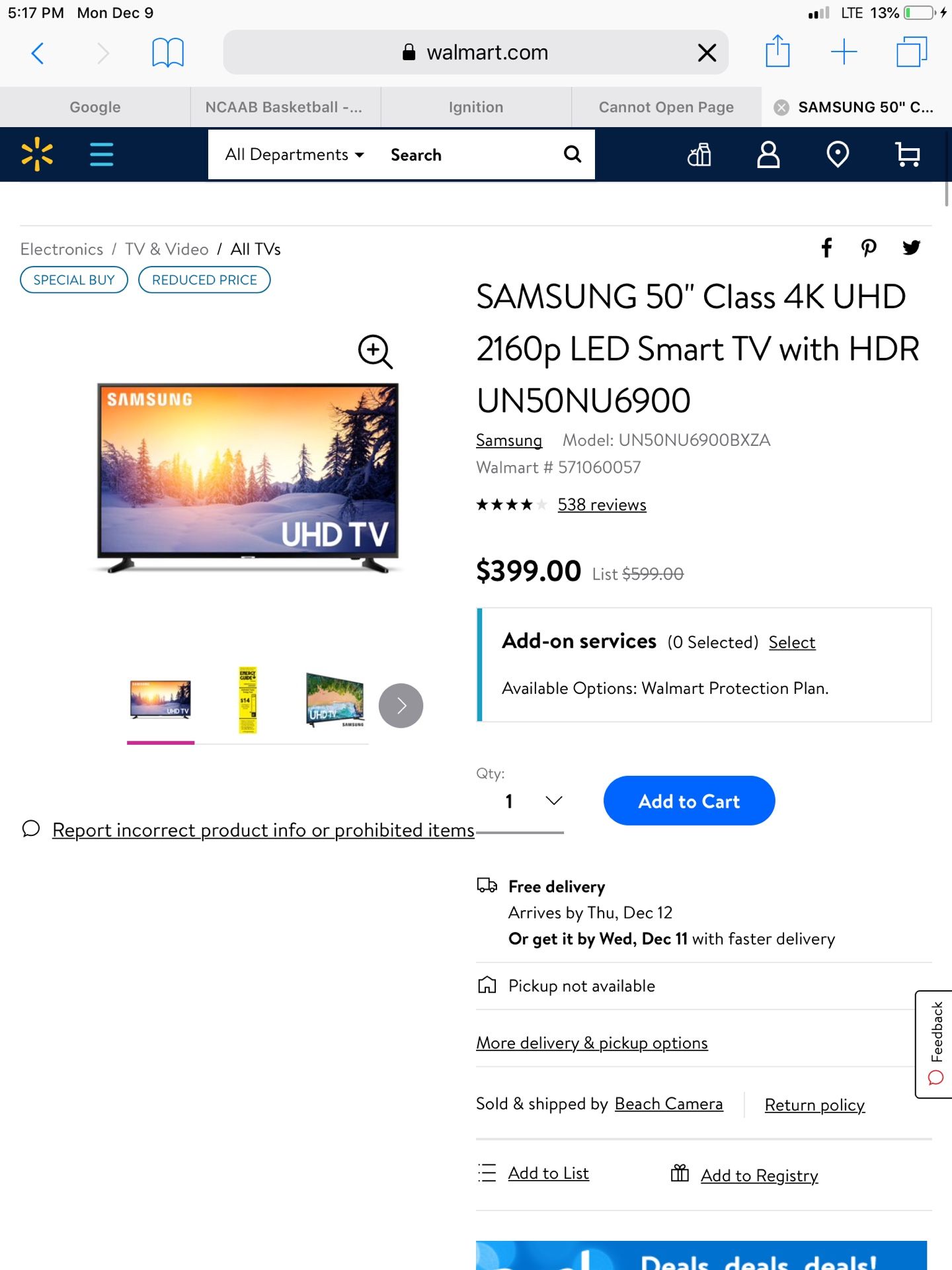 Samsung led tv new out of box 50 inch