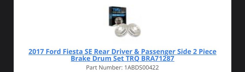 Ford Fiesta Drum Set
