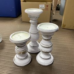 Wooden Candle Holders