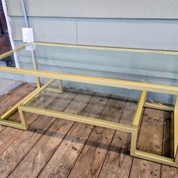 Metal and Glass Coffee Table