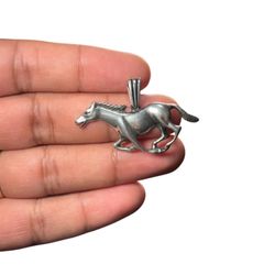Handmade 925 Sterling Silver Running Horse Pendant – 7g