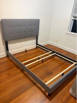 Grey Headboard, Footboard, Frame (1 of 2) *Must go by 8/8/26*