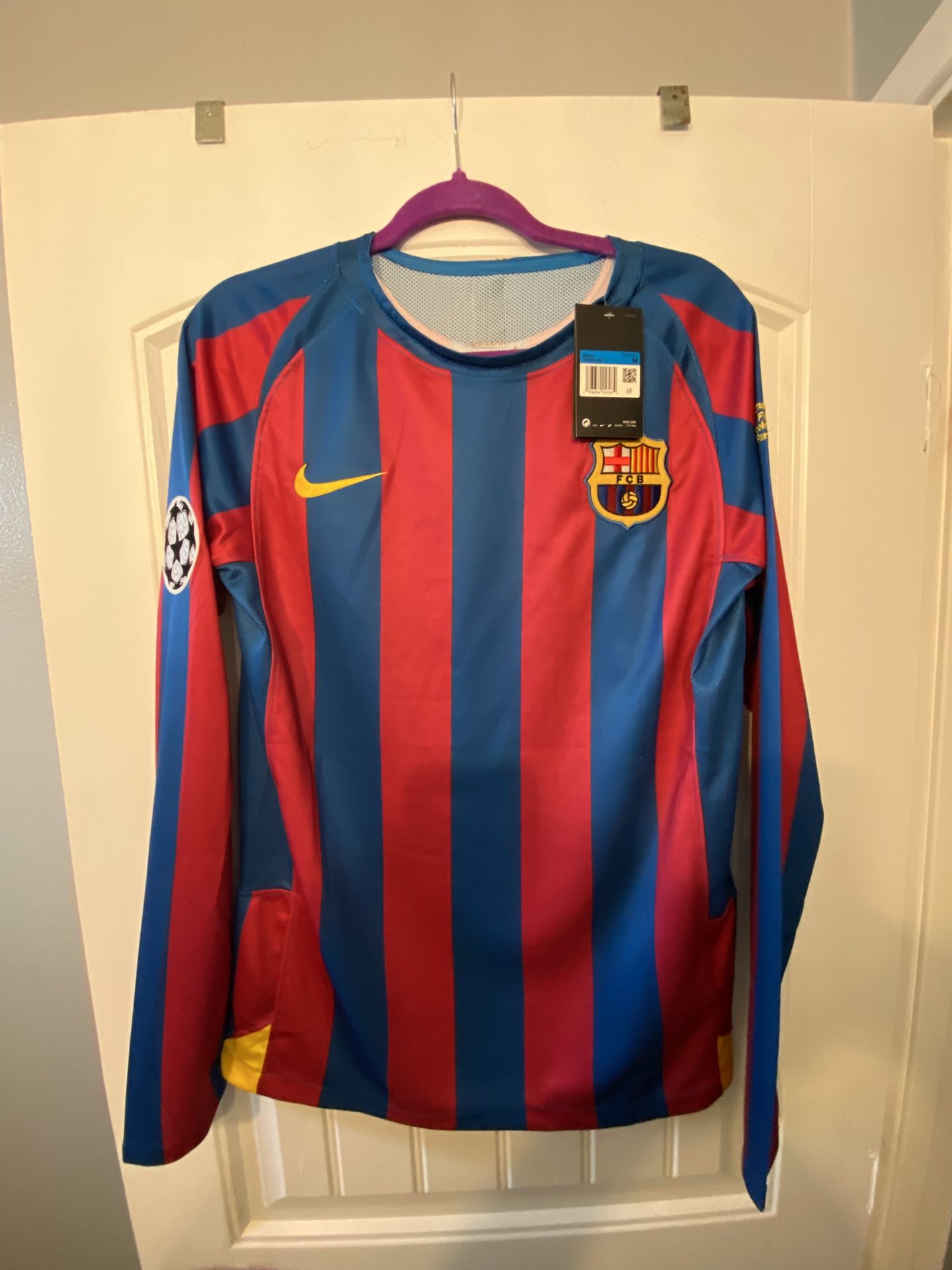 Ronaldinho Retro Barcelona Soccer Jersey