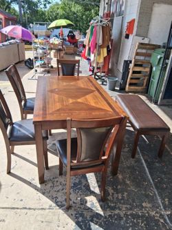 Table W/ 4 Chairs & Bench! Delivery Available!