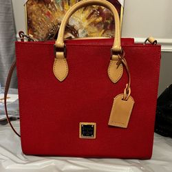 Dooney and Bourke Janine Satchel Saffiano Leather plus Keychain.