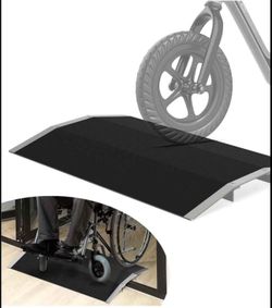 Ruedamann Bridge Threshold Ramp L15.7'' X H1.6'' With Supporting Frame And Non-Slip Surface