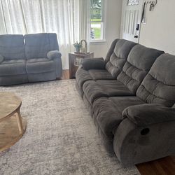 Reclining sofa and love seat